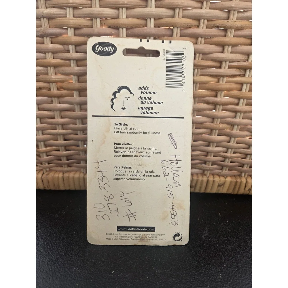 3 VTG Goody Hair Pick Lift Comb NIP Retro USA 2000 Style 27103‎